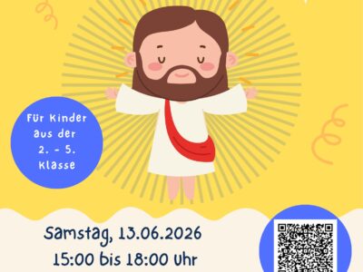 Einladung zum Kinderbibelnachmittag am 13. Juni 2026