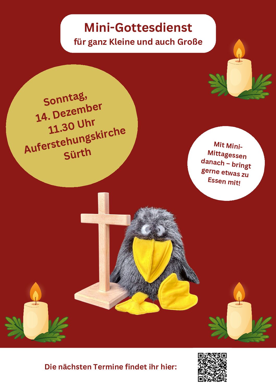 Einladung zum Mini-Gottesdienst am 14.12.2025 in der Auferstehungskirche