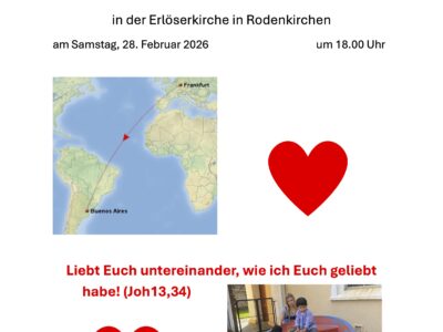 Abendgottesdienst am 28. Februar 2026 in der Erlöserkirche Rodenkirchen