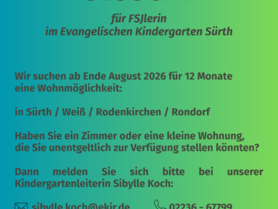 Wohnmöglichkeit gesucht!